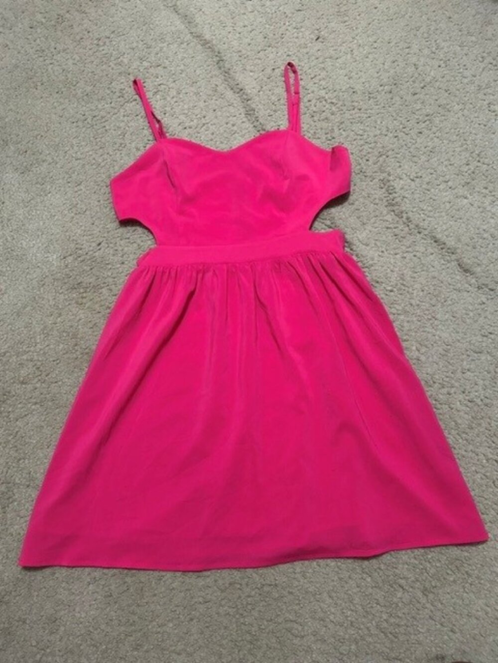 Forever 21 Hot Pink side cut out dress (M)